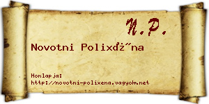 Novotni Polixéna névjegykártya